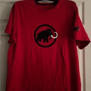 Mammut Red Athletic Tag with Climbing Icon